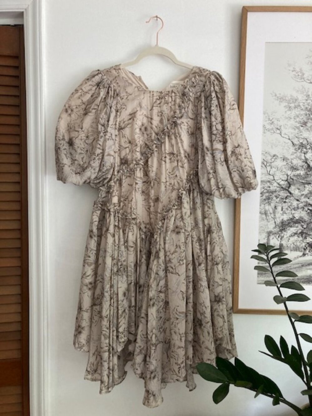 Bohme White Floral Boho Midi Dress